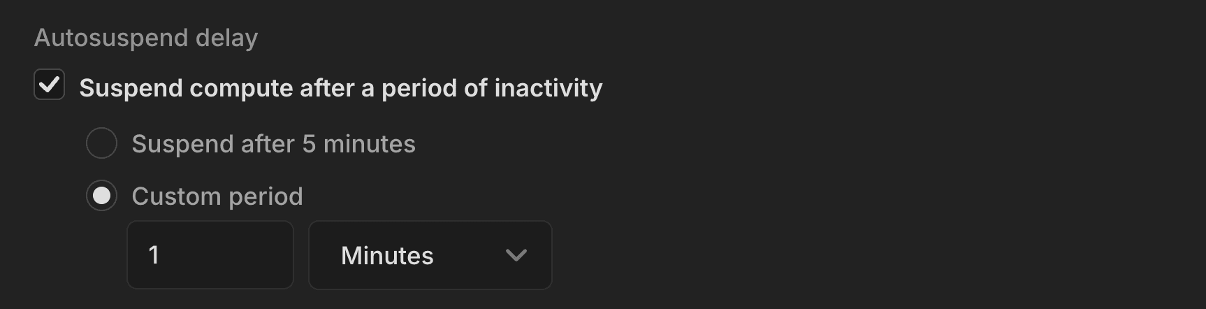 Autosuspend control